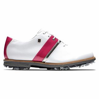 Women's Footjoy Premiere Series Traditional Spikes Golf Shoes White NZ-72383